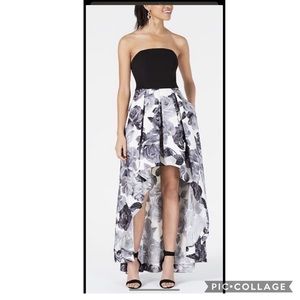 Junior High-low Strapless Prom Dress